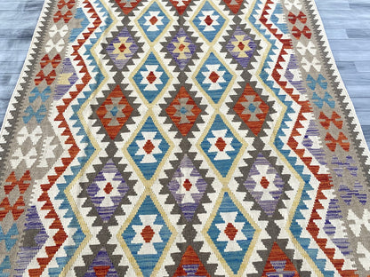 Handmade Afghan Chobi Kilim Rug 289 CM x  198 CM ( SS # 148 )