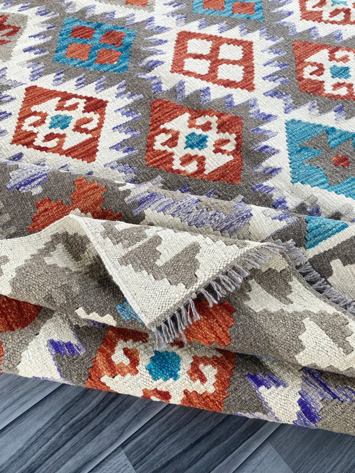 Handmade Afghan Chobi Kilim Rug 305 CM x  200 CM ( SS # 147 )
