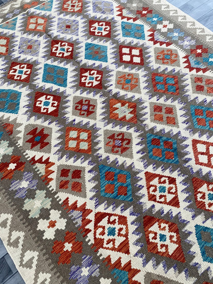 Handmade Afghan Chobi Kilim Rug 305 CM x  200 CM ( SS # 147 )