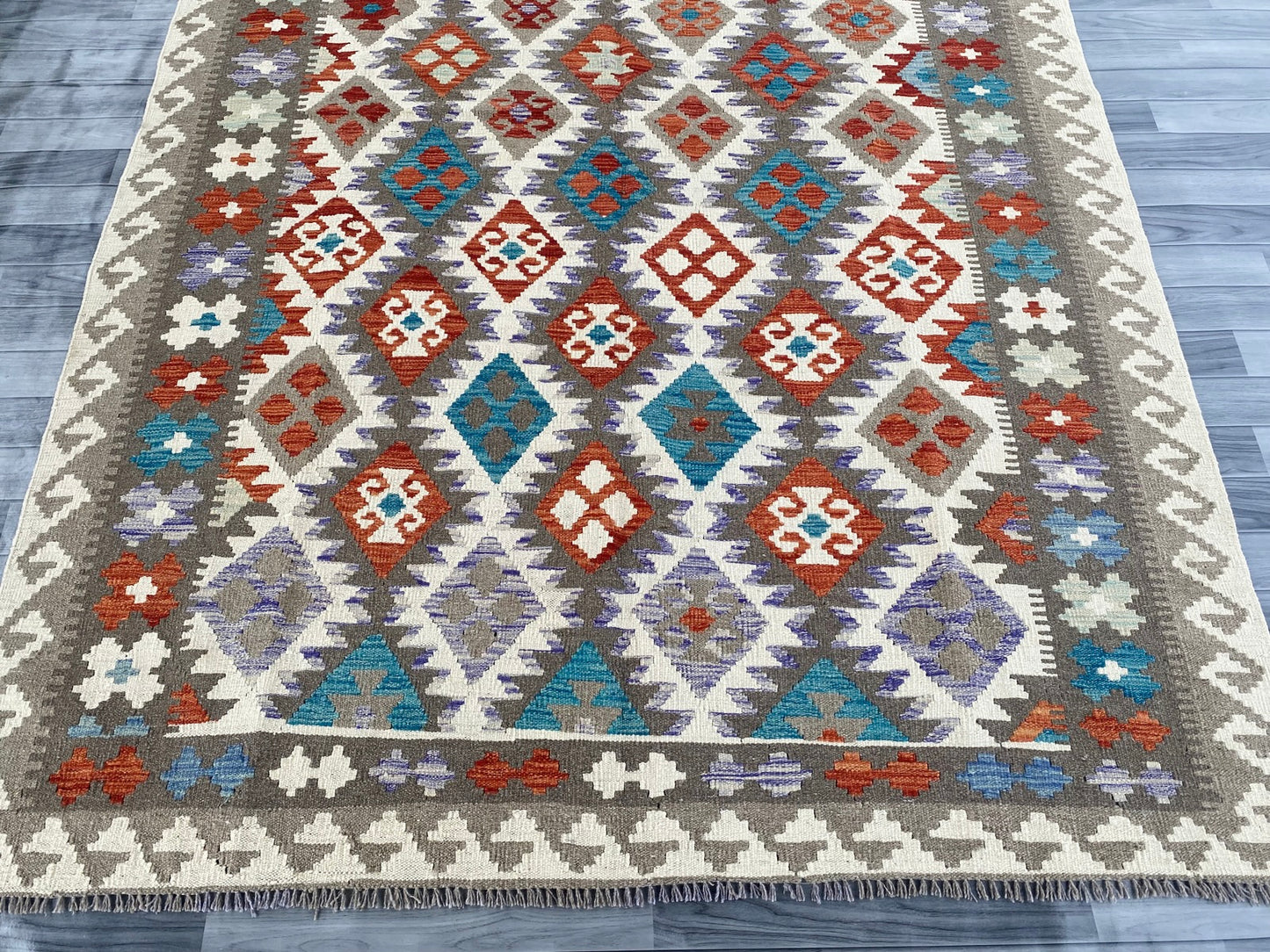 Handmade Afghan Chobi Kilim Rug 305 CM x  200 CM ( SS # 147 )