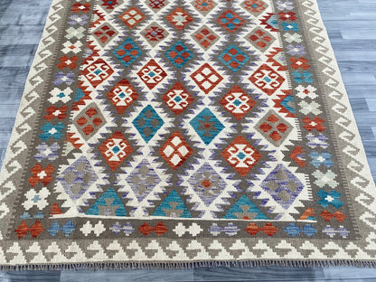 Handmade Afghan Chobi Kilim Rug 305 CM x  200 CM ( SS # 147 )