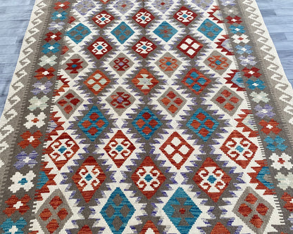 Handmade Afghan Chobi Kilim Rug 305 CM x  200 CM ( SS # 147 )