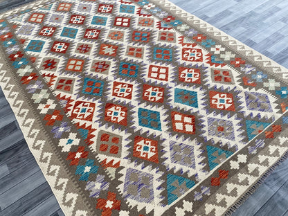 Handmade Afghan Chobi Kilim Rug 305 CM x  200 CM ( SS # 147 )