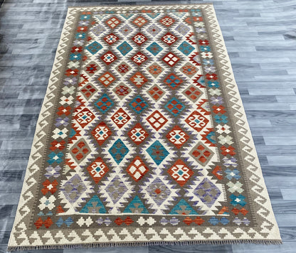 Handmade Afghan Chobi Kilim Rug 305 CM x  200 CM ( SS # 147 )