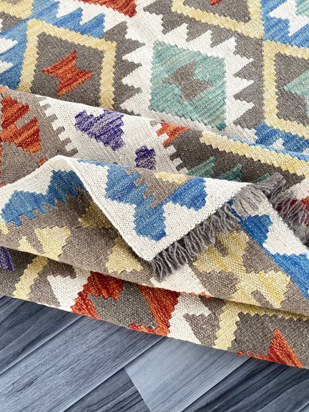 Handmade Afghan Chobi Kilim Rug 285 CM x  198 CM ( SS # 146 )