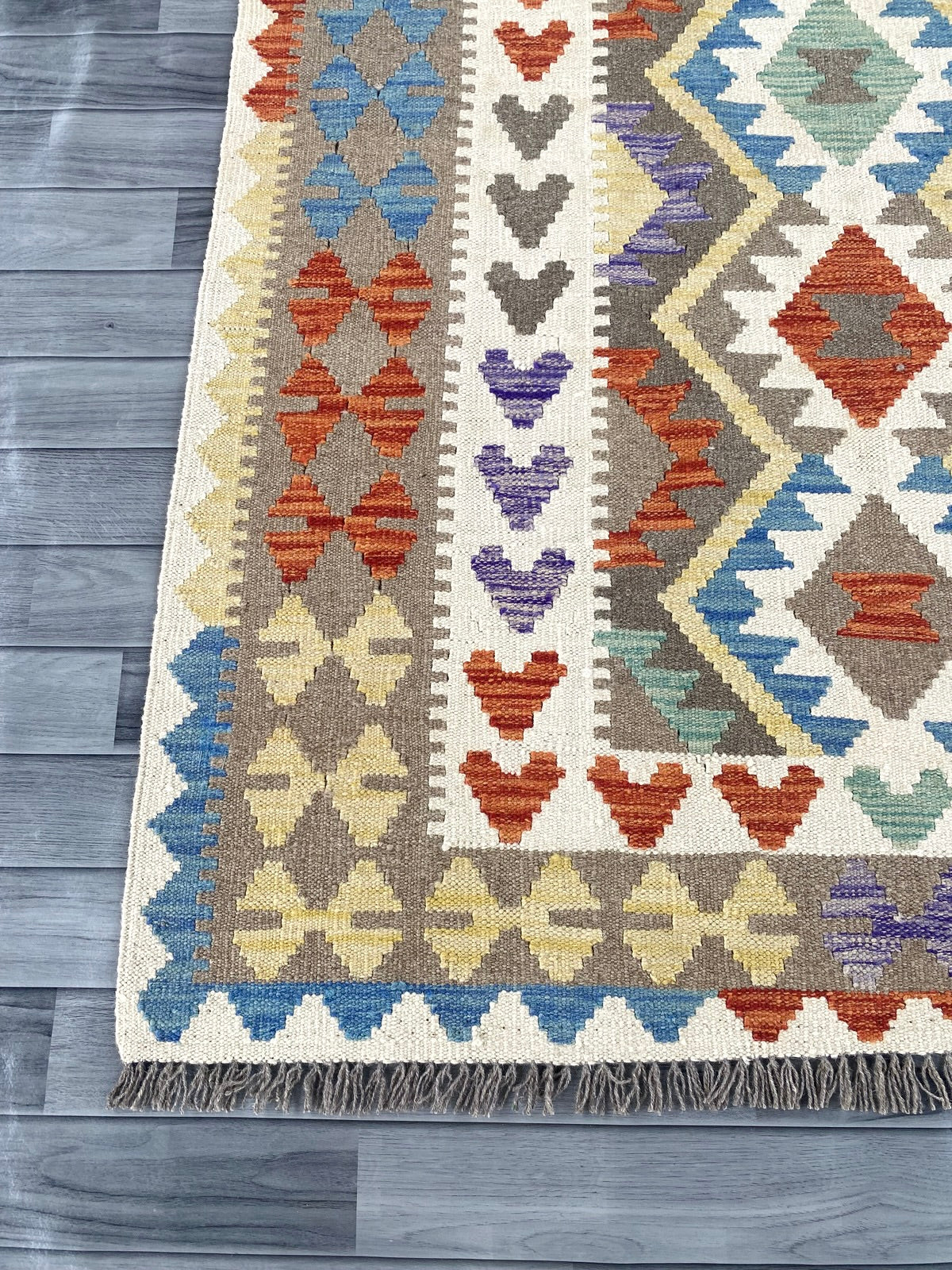 Handmade Afghan Chobi Kilim Rug 285 CM x  198 CM ( SS # 146 )