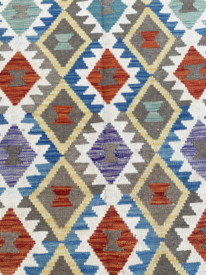 Handmade Afghan Chobi Kilim Rug 285 CM x  198 CM ( SS # 146 )