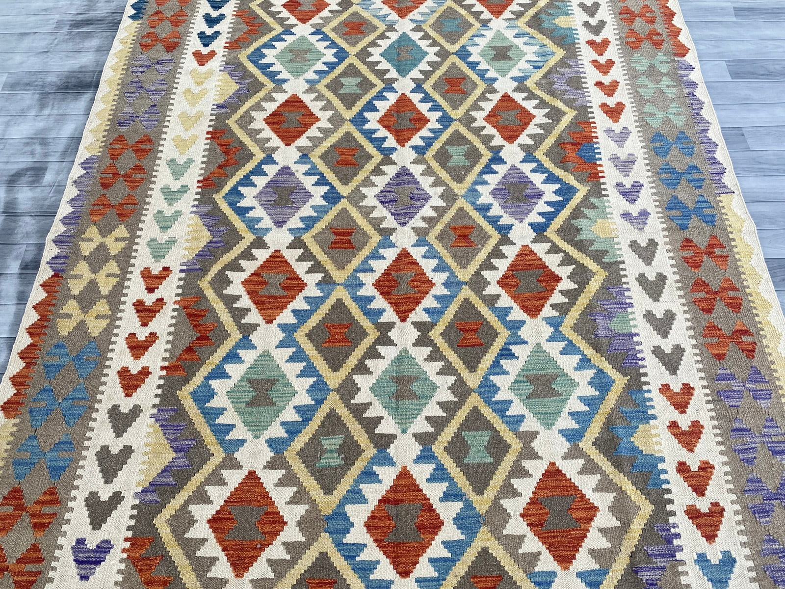 Handmade Afghan Chobi Kilim Rug 285 CM x  198 CM  SS # 146