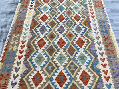 Handmade Afghan Chobi Kilim Rug 285 CM x  198 CM ( SS # 146 )