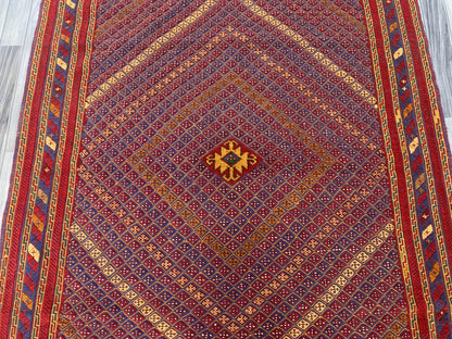Handmade Afghan Tribal Meshwani Rug 190 CM x 160 CM KAS#999