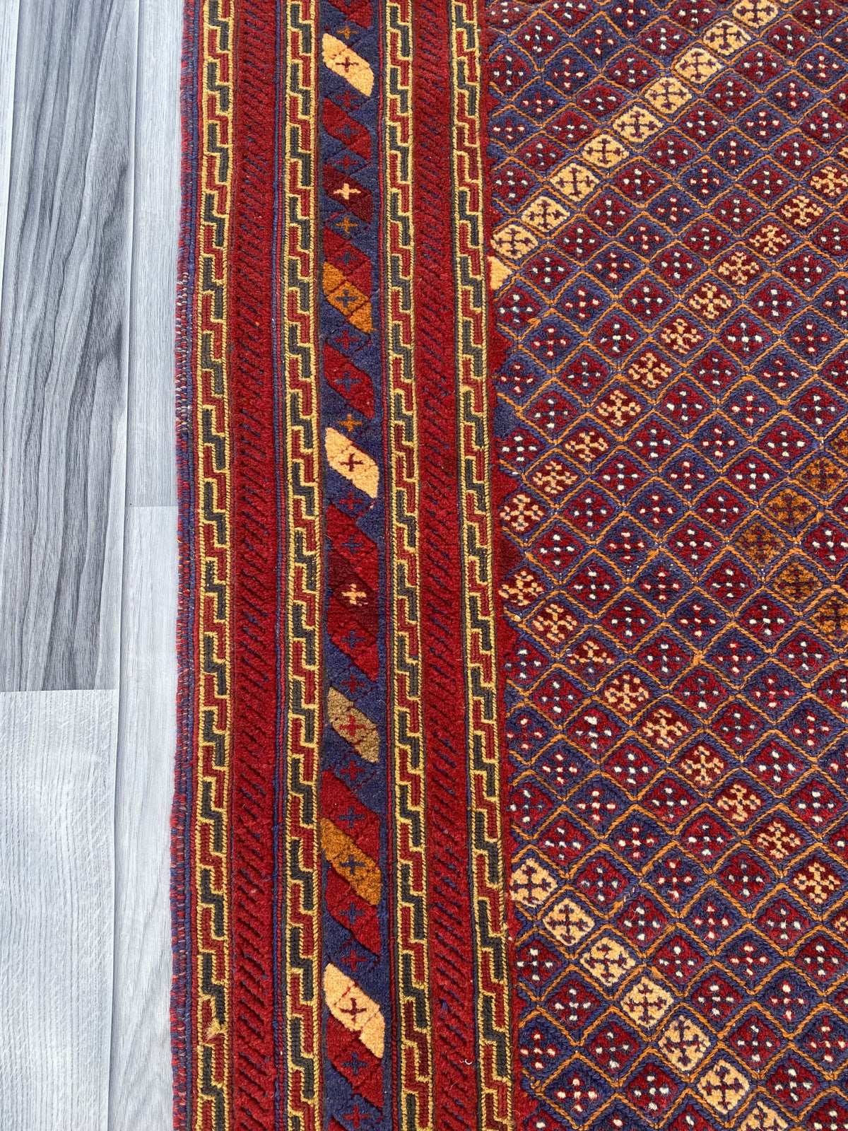 Handmade Afghan Tribal Meshwani Rug 190 CM x 160 CM KAS#999