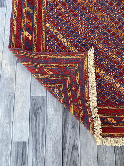 Handmade Afghan Tribal Meshwani Rug 190 CM x 160 CM KAS#999