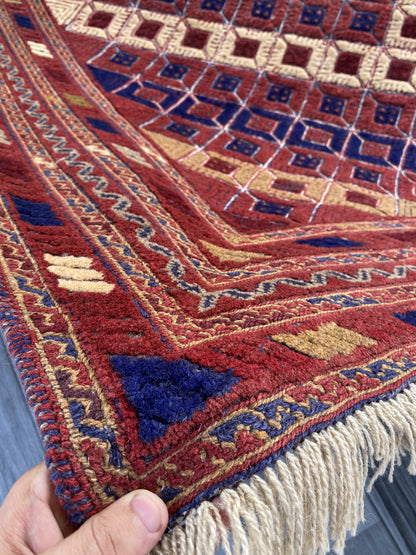 Handmade Afghan Tribal Meshwani Rug 200x158 cm KAS#773