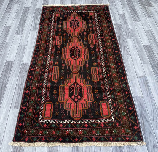 Handmade Afghan Traditional Balochi Rug 215CM x 110CM ES# 1193