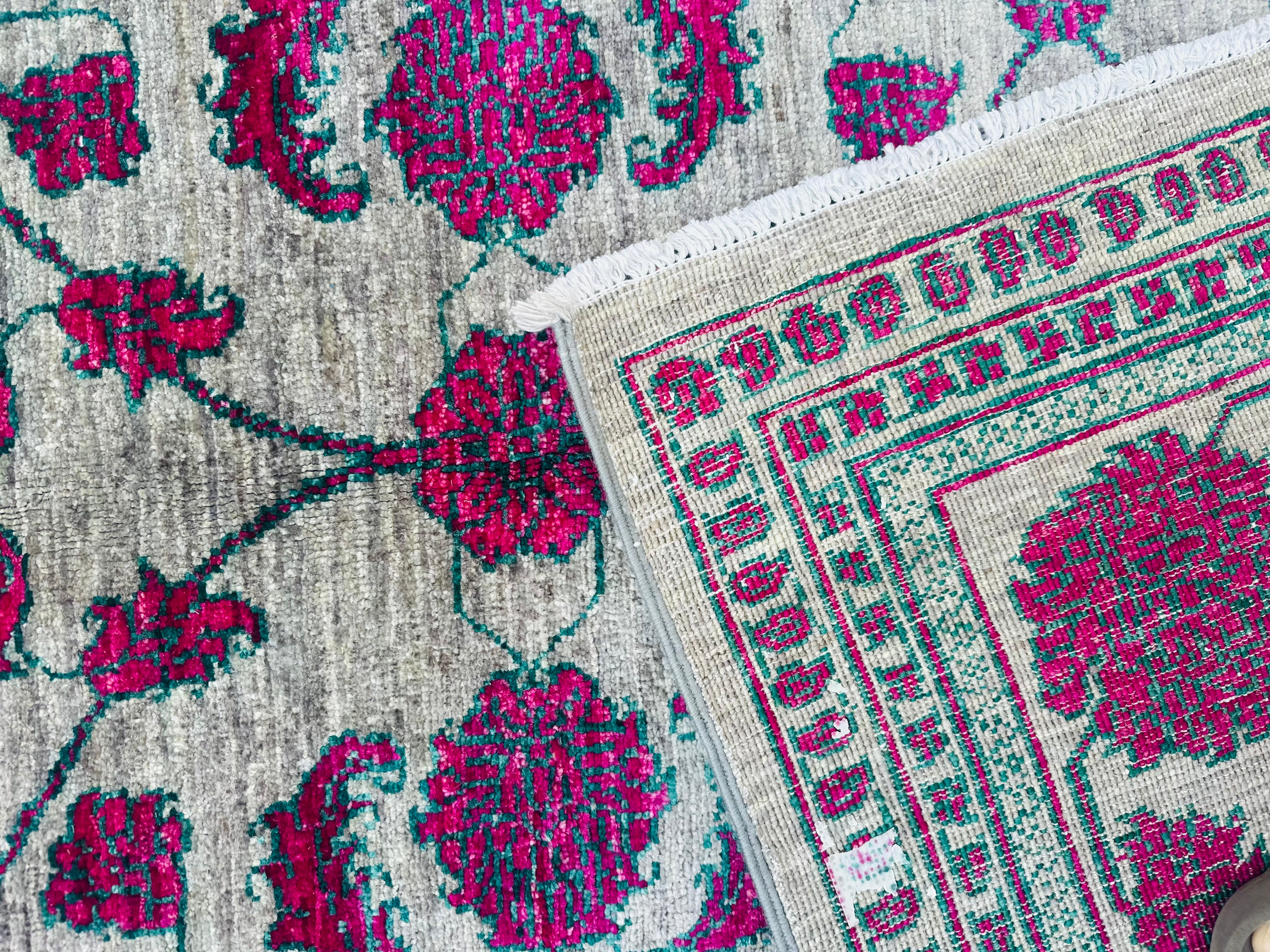 Hand-Knotted Kuchi Designed Rangarang Chobi Wool Rug 290 CM x 190 CM SK#2006