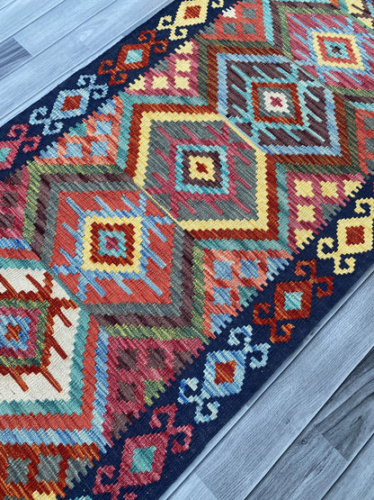 Handmade Flat Weave Kilim Rug (303 CM x 84 CM) SK#1059