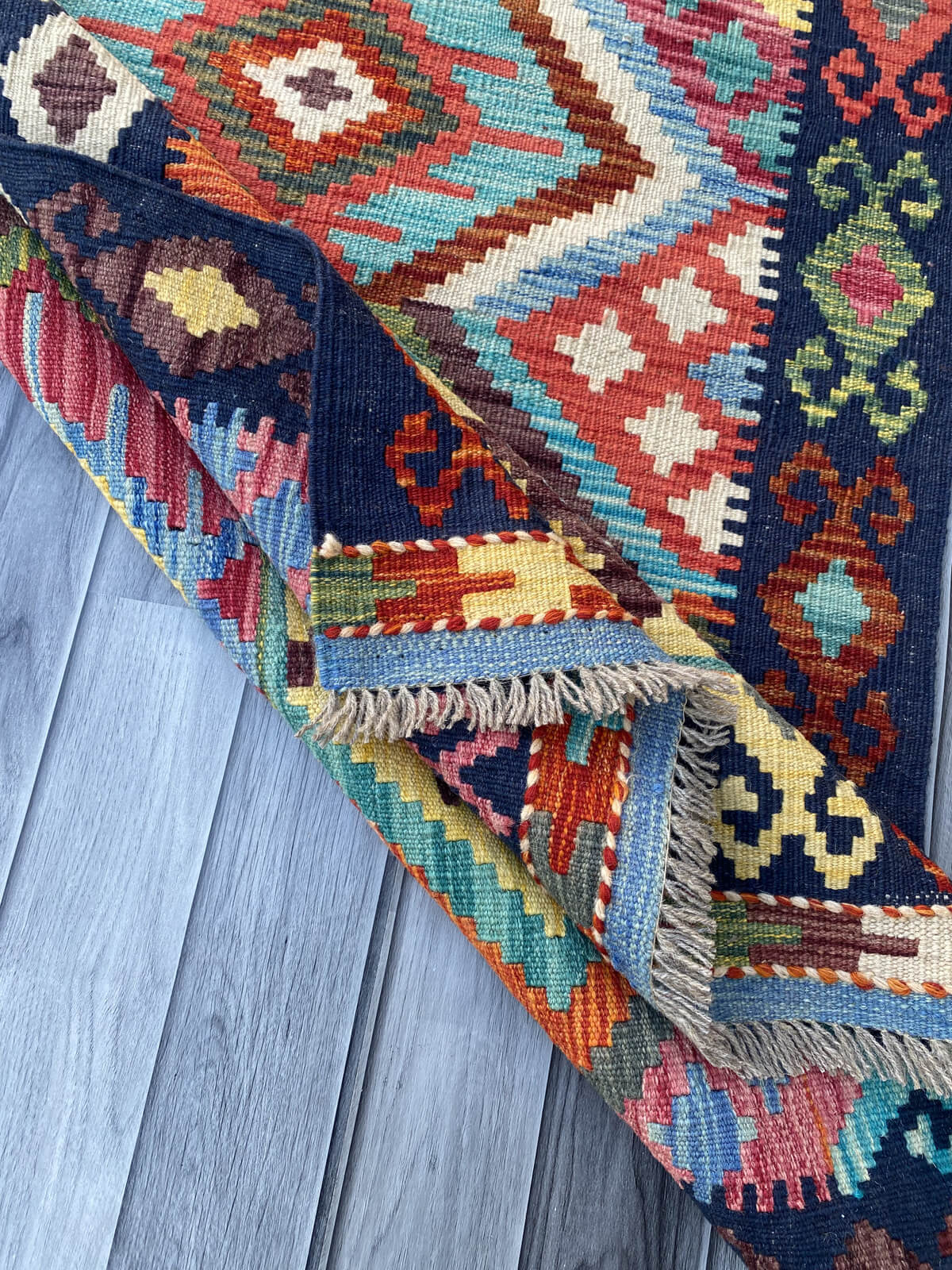 Handmade Flat Weave Kilim Rug (303 CM x 84 CM) SK#1059