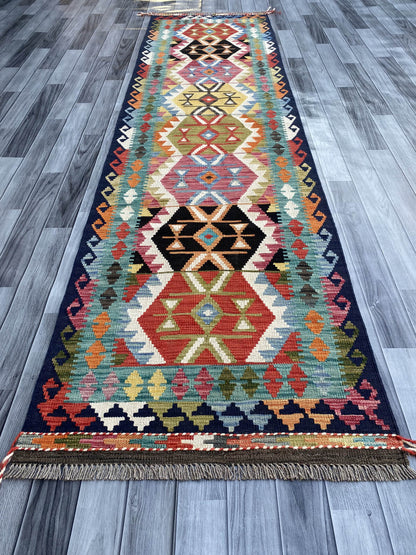 Handmade Flat Weave Kilim Rug (305 CM x 81 CM) SK#1060