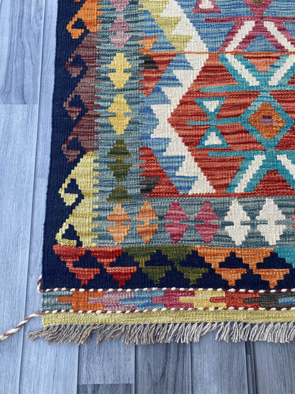 Handmade Flat Weave Kilim Rug (303 CM x 83 CM) SK#1061