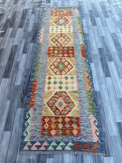 Handmade Flat Weave Kilim Rug (282 CM x 87 CM) SK#1062