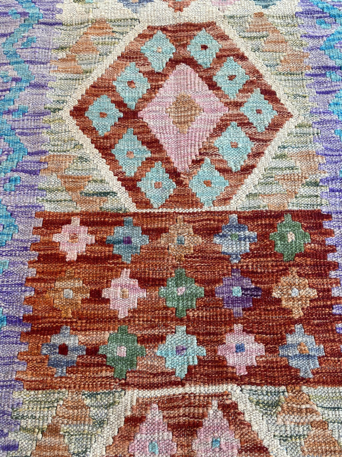 Handmade Flat Weave Kilim Rug (282 CM x 87 CM) SK#1062