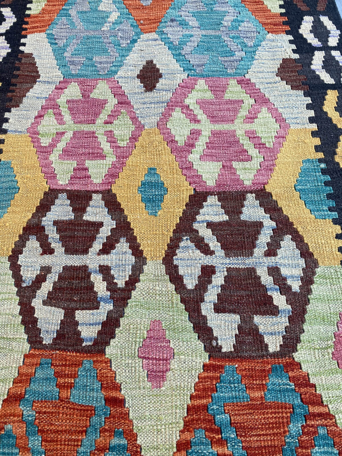 Handmade Flat Weave Kilim Rug (292 CM x 84 CM) SK#1063