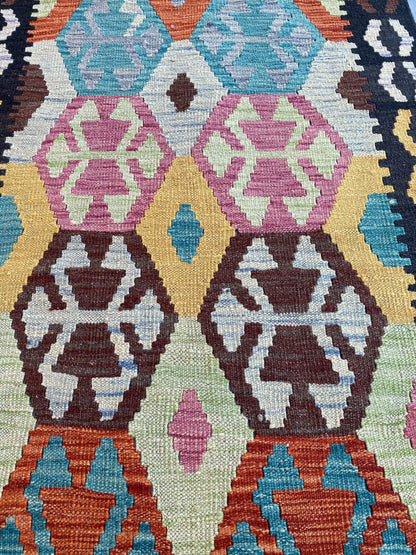 Handmade Flat Weave Kilim Rug (292 CM x 84 CM) SK#1063