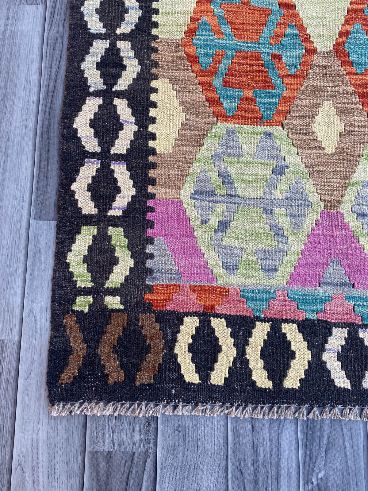 Handmade Flat Weave Kilim Rug (292 CM x 84 CM) SK#1063
