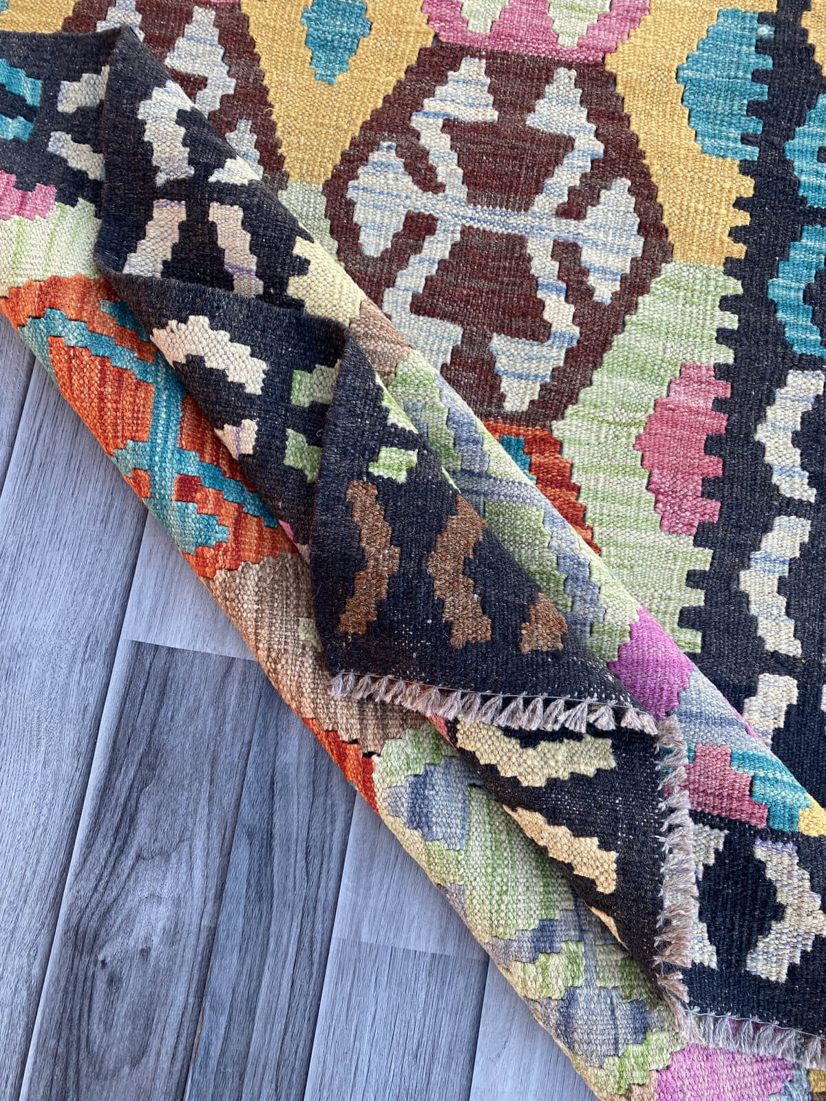 Handmade Flat Weave Kilim Rug (292 CM x 84 CM) SK#1063