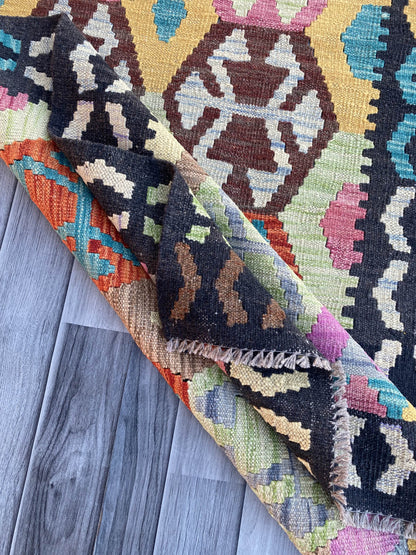 Handmade Flat Weave Kilim Rug (292 CM x 84 CM) SK#1063
