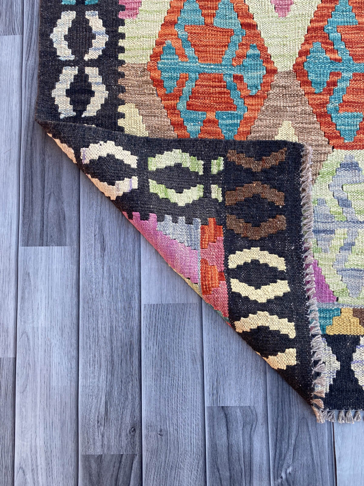Handmade Flat Weave Kilim Rug (292 CM x 84 CM) SK#1063