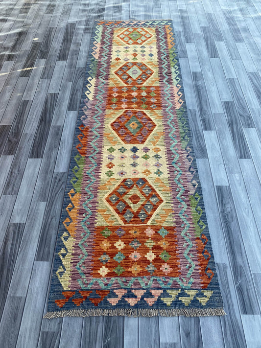 Handmade Flat Weave Kilim Rug (284 CM x 86 CM) SK#1064