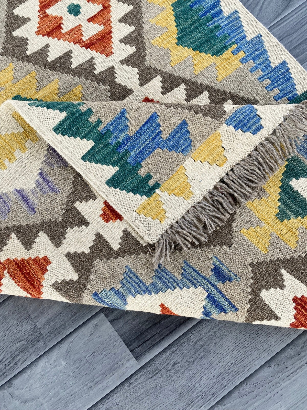 Handmade Afghan Chobi Kilim Hallway Runner Rug 302 CM x 82 CM ( SS # 172 )