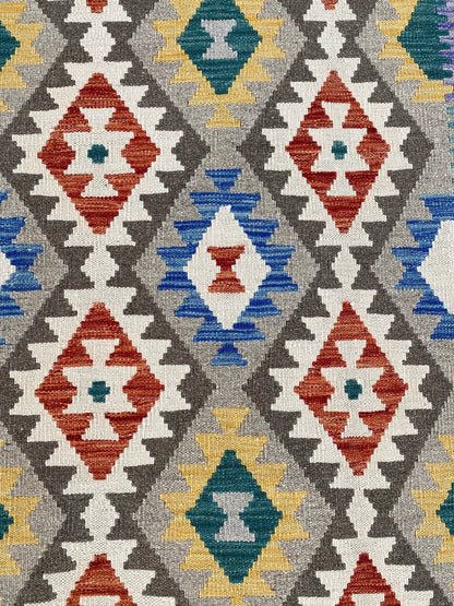 Handmade Afghan Chobi Kilim Hallway Runner Rug 302 CM x 82 CM ( SS # 172 )