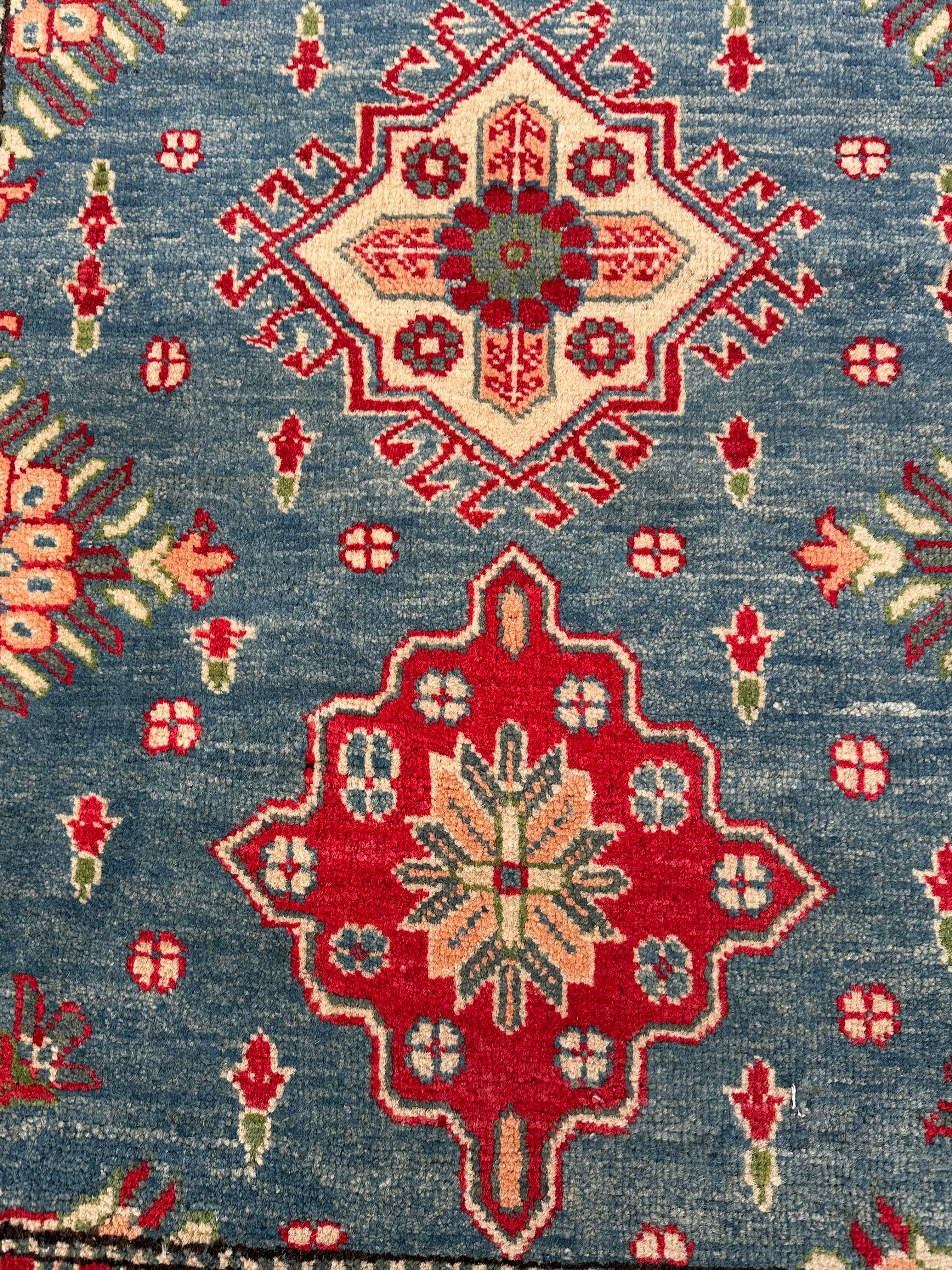 Handmade Afghan Traditional Kazak Wool Rug – 150 CM x 103 CM