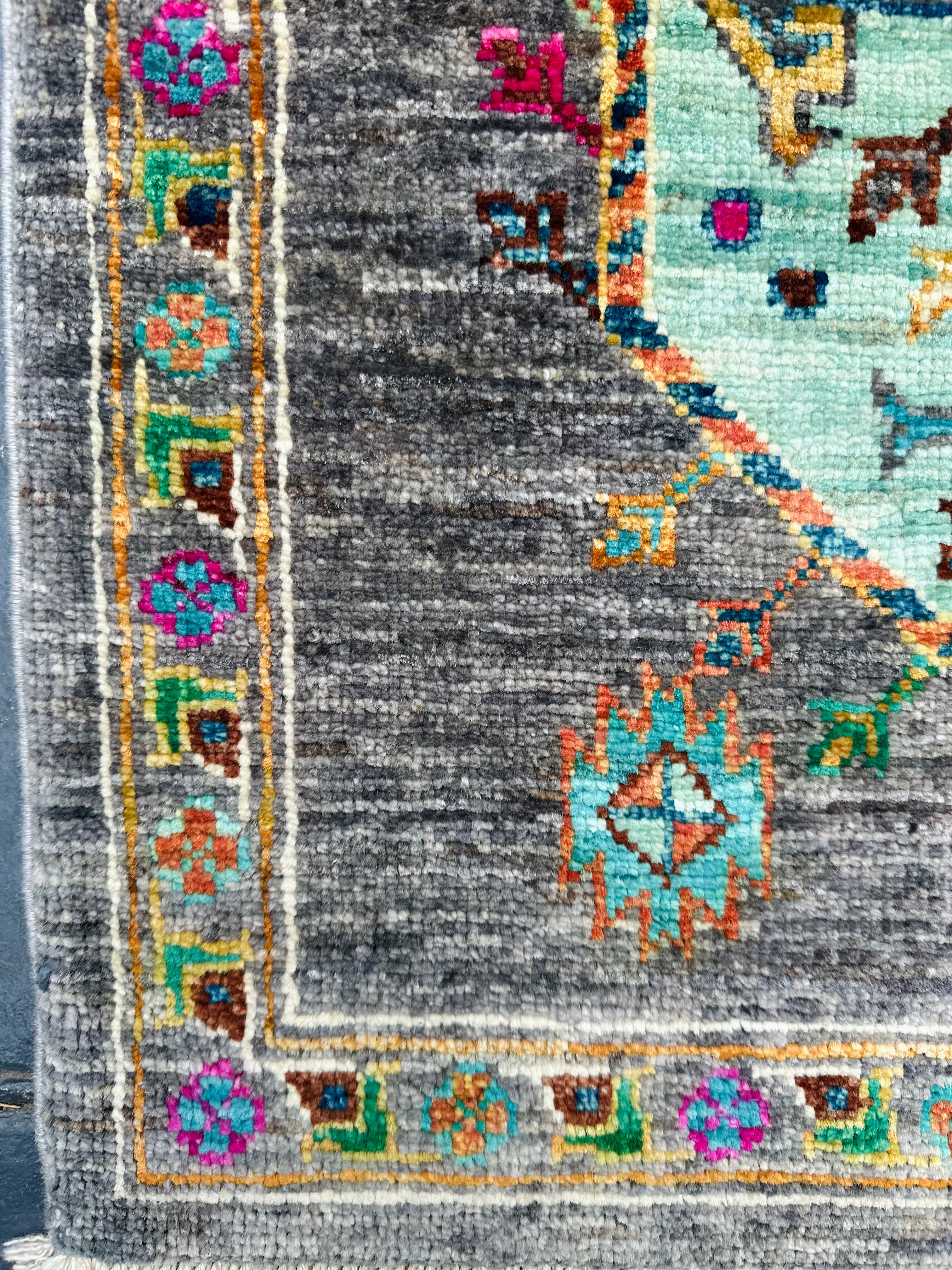 Hand-Knotted Afghan Chobi Wool Rug 244 CM x 177 CM SK#14591