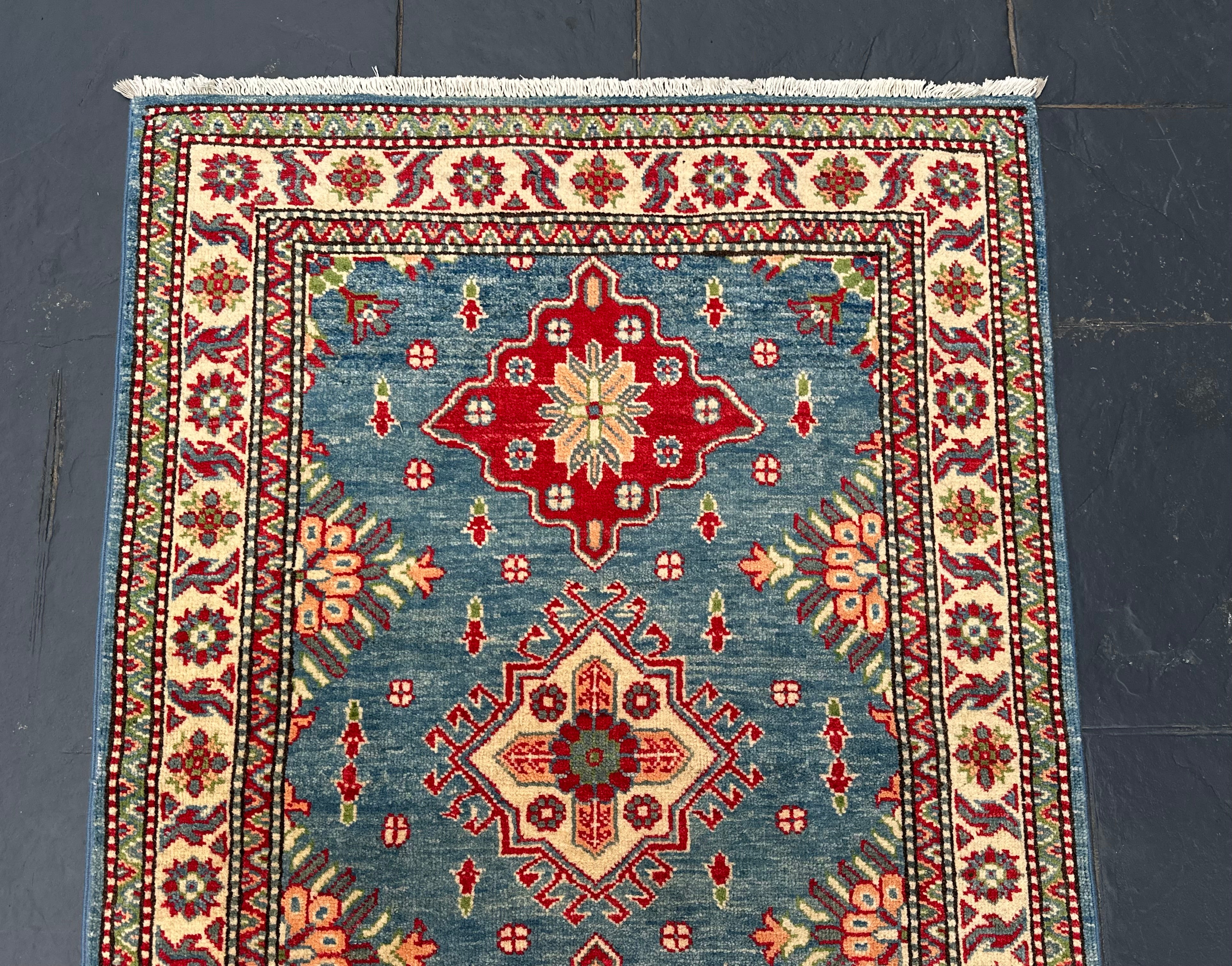 Handmade Afghan Traditional Kazak Wool Rug – 150 CM x 103 CM