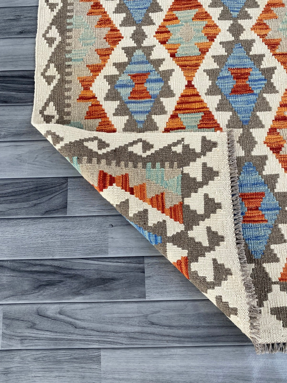 Handmade Afghan Chobi Kilim Hallway Runner Rug 295 CM x 82 CM ( SS # 171 )