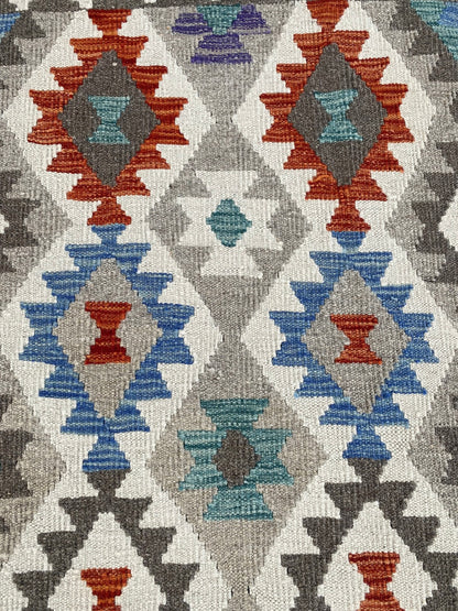 Handmade Afghan Chobi Kilim Hallway Runner Rug 198 CM x 83 CM ( SS # 170 )