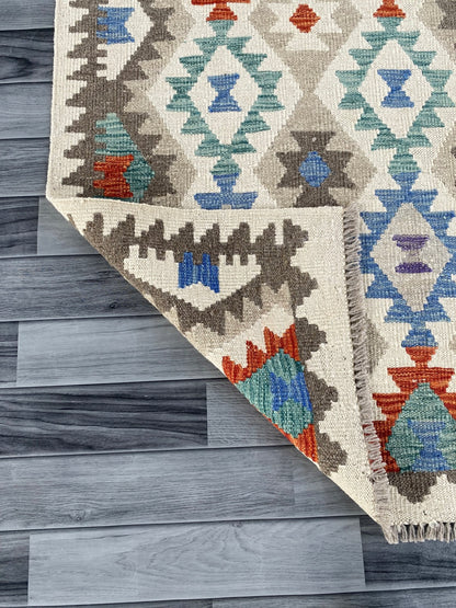 Handmade Afghan Chobi Kilim Hallway Runner Rug 198 CM x 83 CM ( SS # 170 )