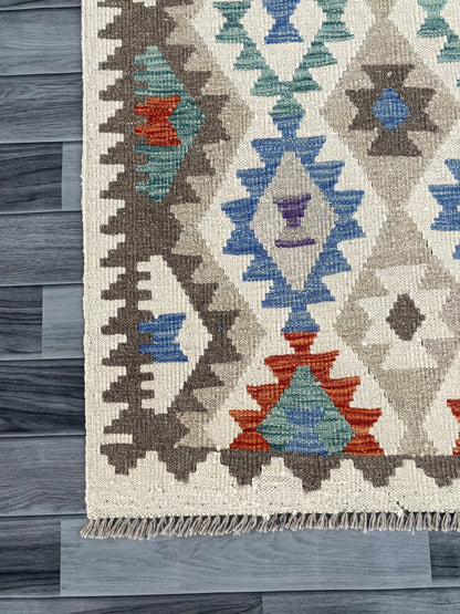 Handmade Afghan Chobi Kilim Hallway Runner Rug 198 CM x 83 CM ( SS # 170 )