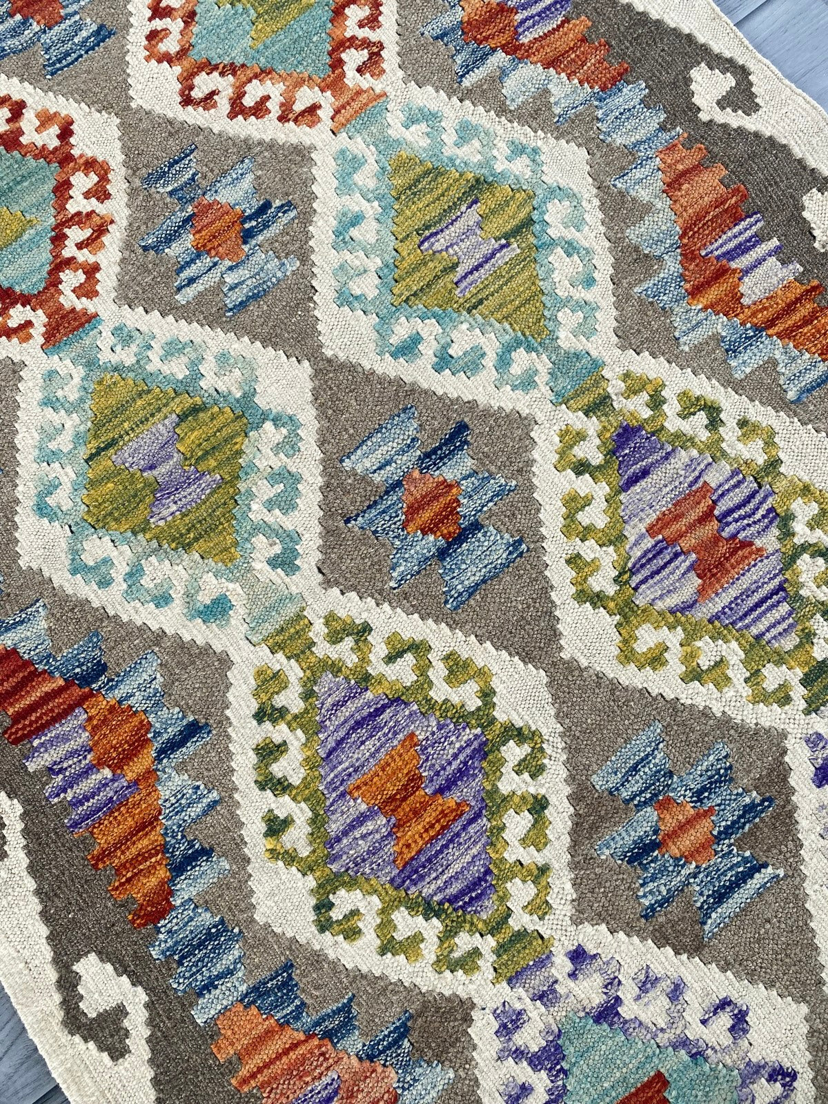 Handmade Afghan Chobi Kilim Hallway Runner Rug 201 CM x 81 CM ( SS # 169 )