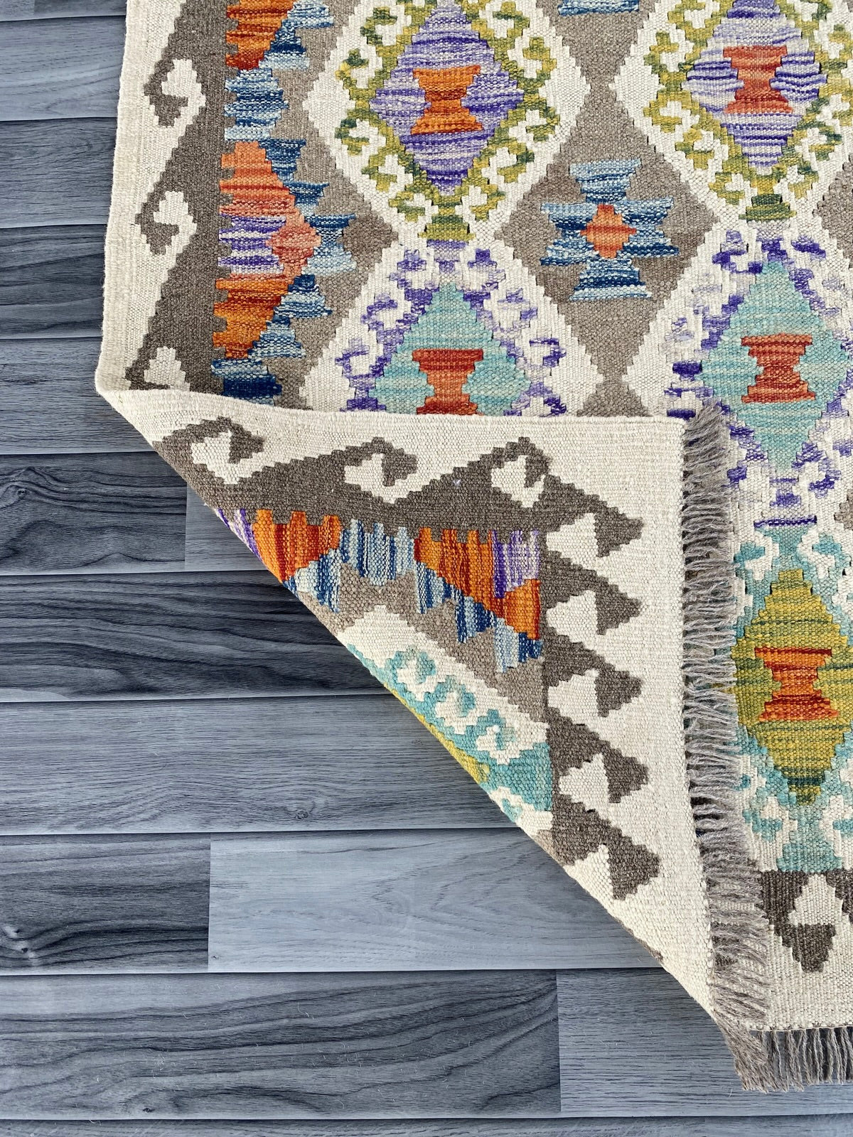 Handmade Afghan Chobi Kilim Hallway Runner Rug 201 CM x 81 CM SS # 169
