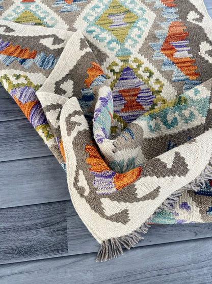 Handmade Afghan Chobi Kilim Hallway Runner Rug 201 CM x 81 CM ( SS # 169 )