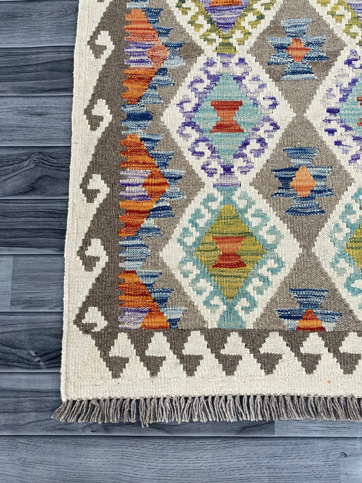 Handmade Afghan Chobi Kilim Hallway Runner Rug 201 CM x 81 CM SS # 169