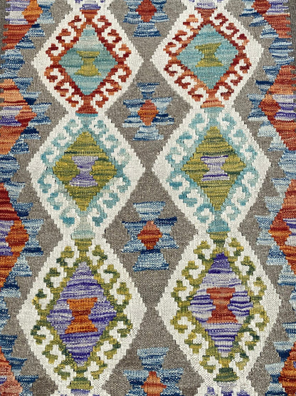 Handmade Afghan Chobi Kilim Hallway Runner Rug 201 CM x 81 CM ( SS # 169 )