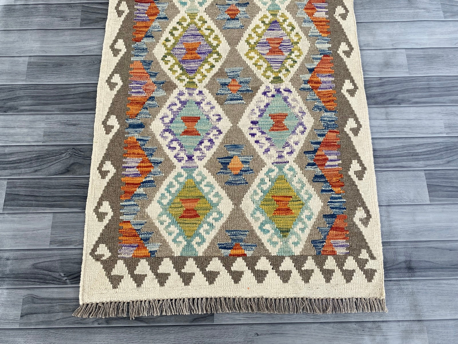 Handmade Afghan Chobi Kilim Hallway Runner Rug 201 CM x 81 CM SS # 169