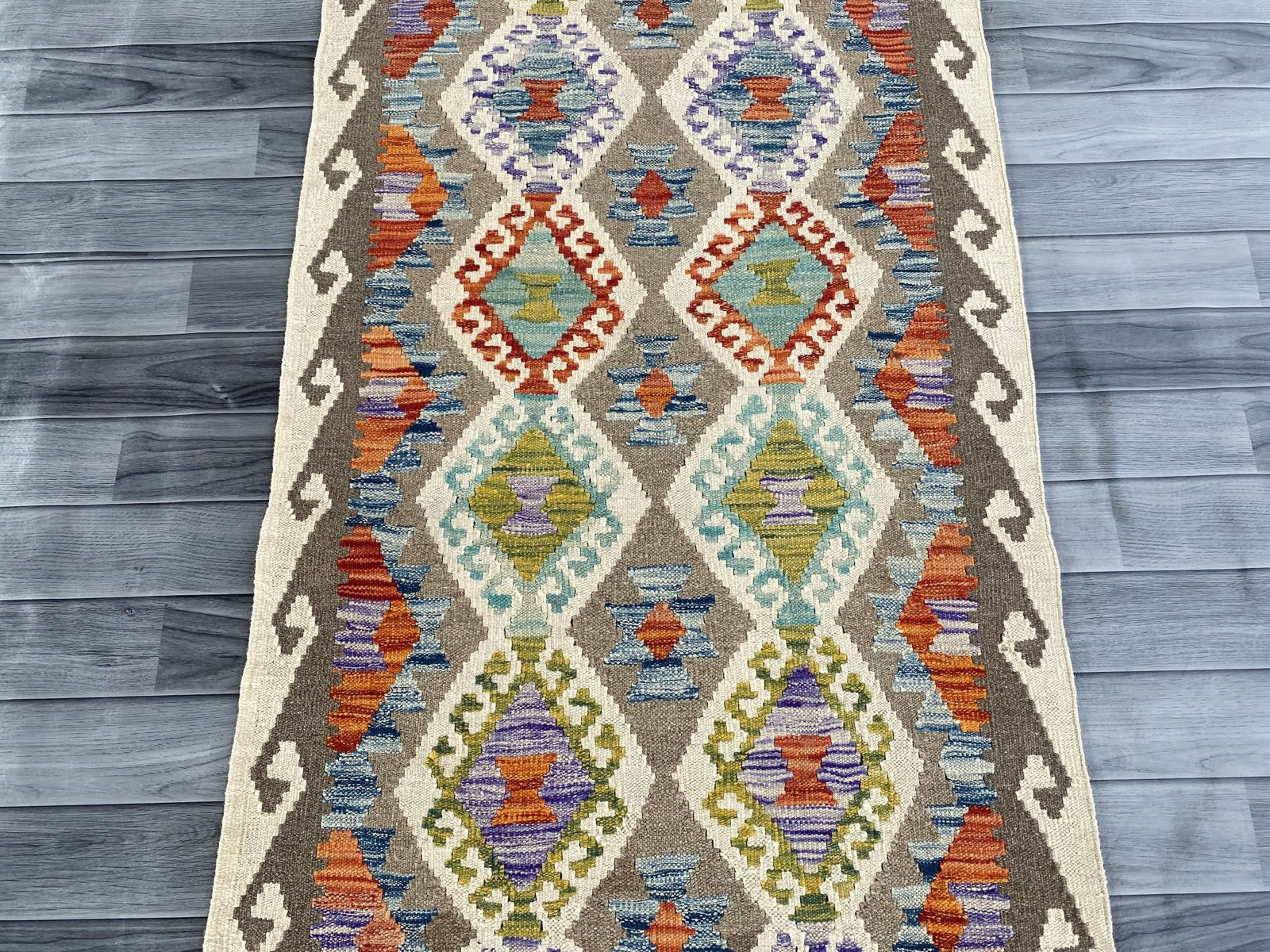 Handmade Afghan Chobi Kilim Hallway Runner Rug 201 CM x 81 CM SS # 169
