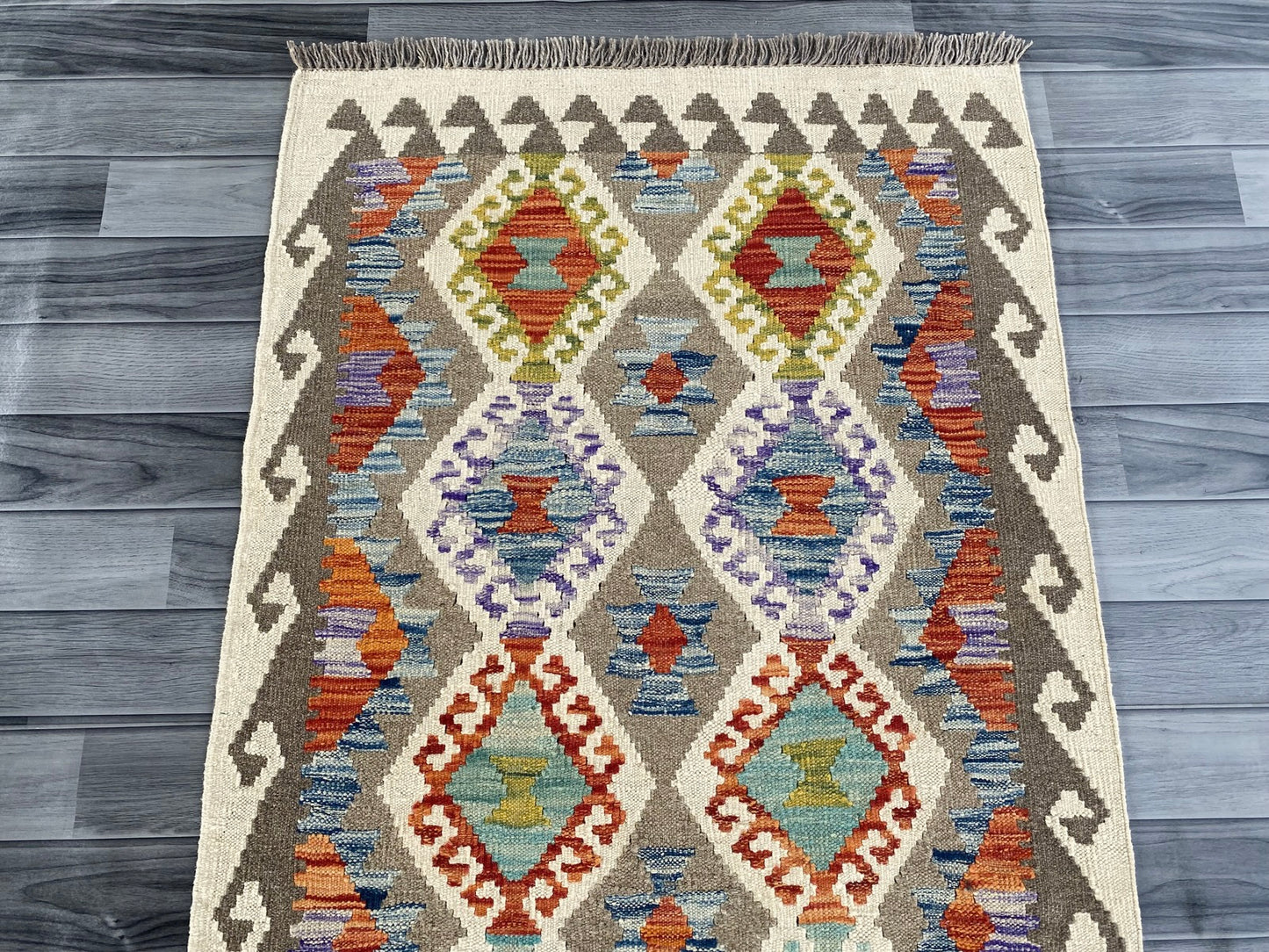 Handmade Afghan Chobi Kilim Hallway Runner Rug 201 CM x 81 CM ( SS # 169 )