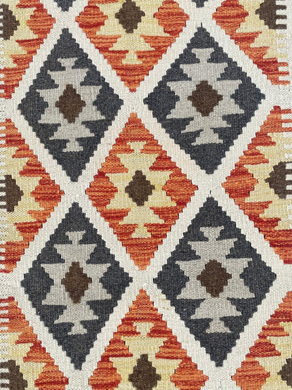 Handmade Afghan Chobi Kilim Hallway Runner Rug 193 CM x 66 CM ( SS # 168 )